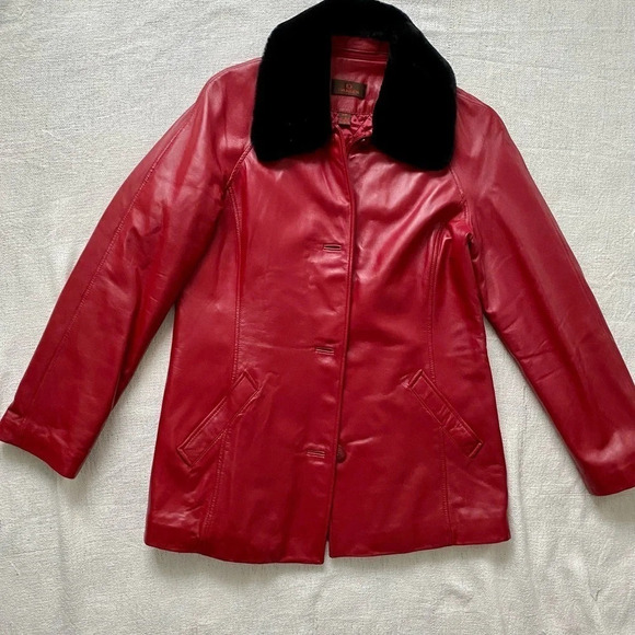 Red Danier Leather Jacket - Picture 4 of 17